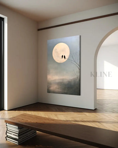 Two Under the Moon - Hand Painting