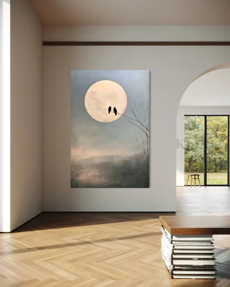 Two Under the Moon - Hand Painting 