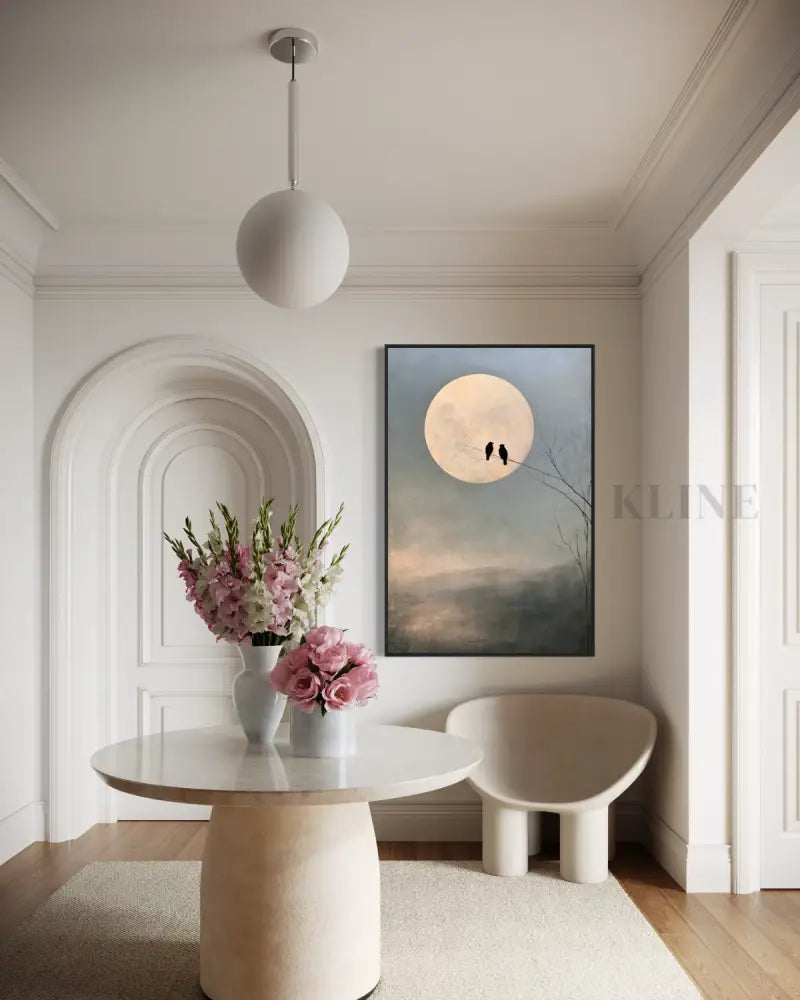 Two Under the Moon - Hand Painting