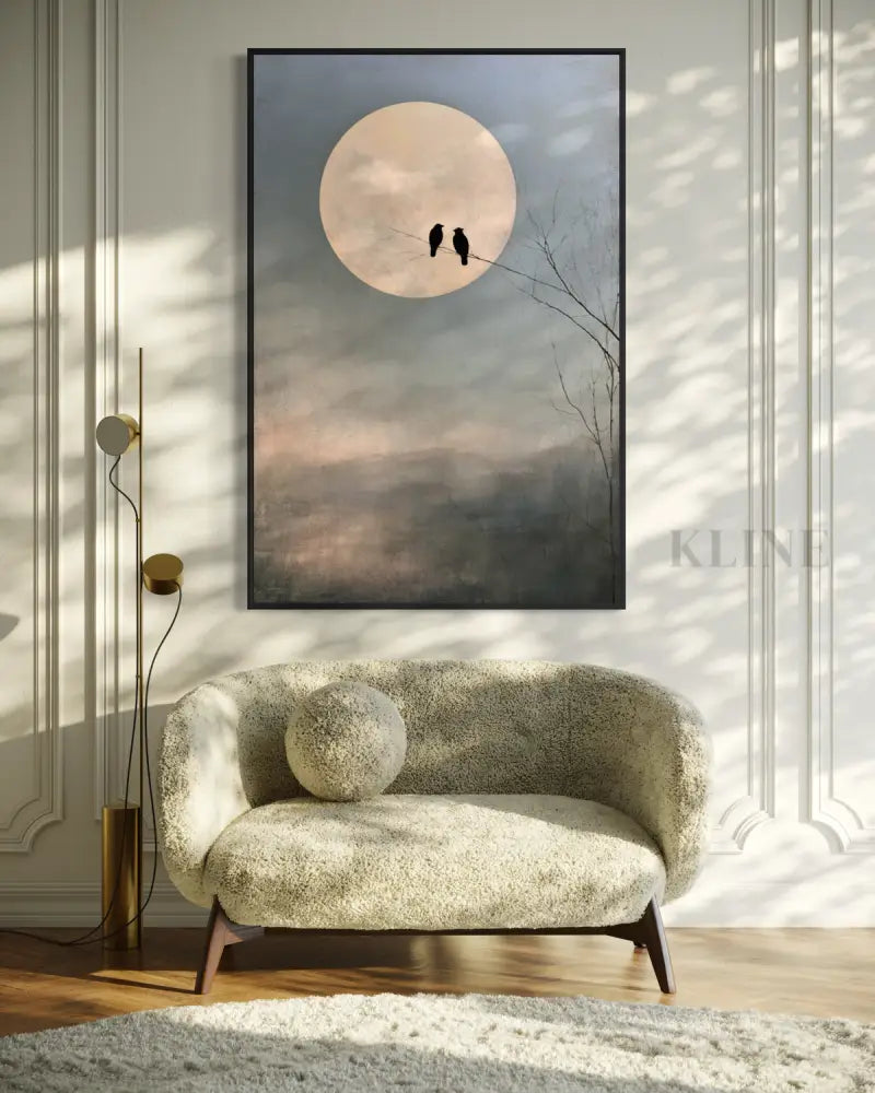 Two Under the Moon - Hand Painting