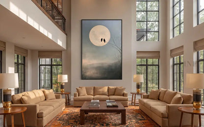 Two Under the Moon - Hand Painting