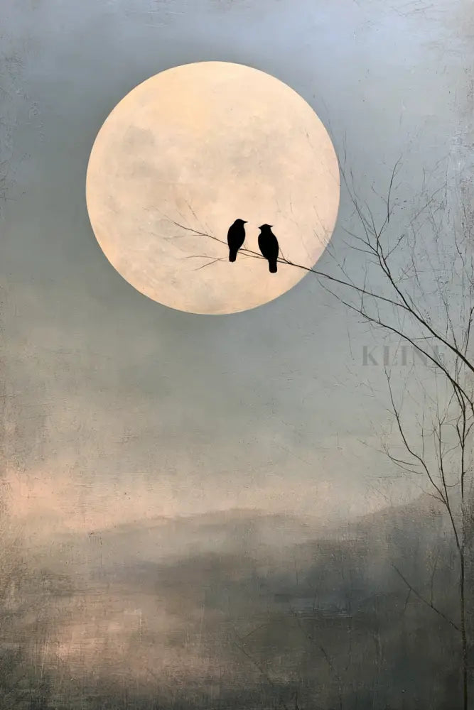 Two Under the Moon - Hand Painting