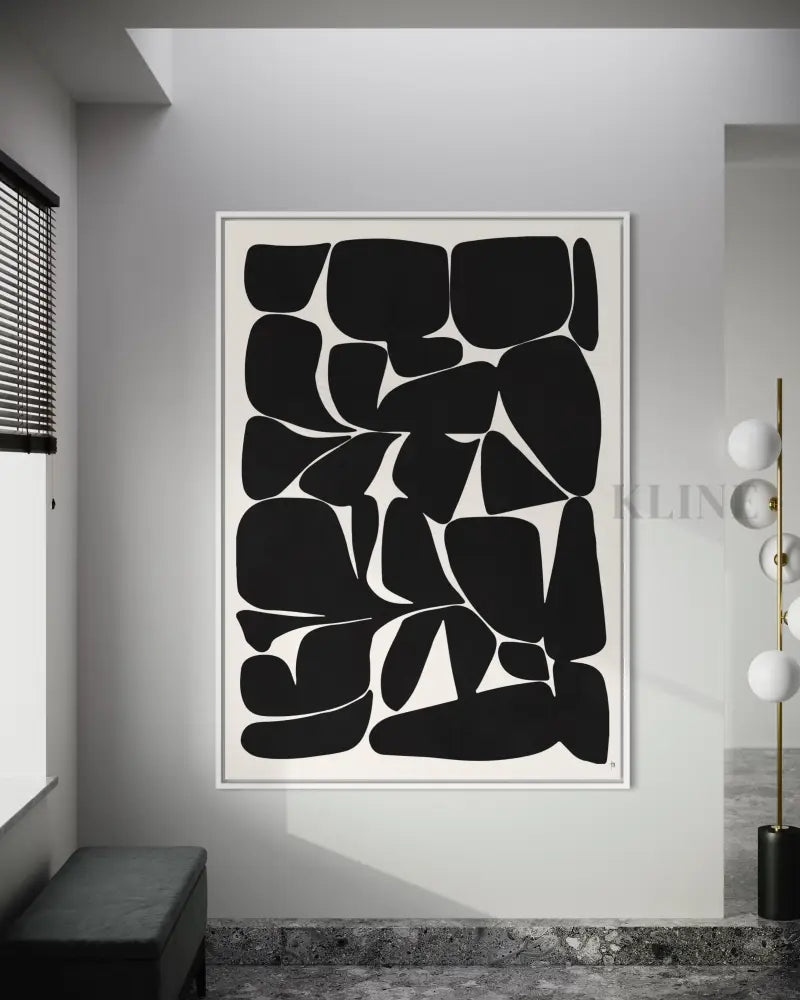 Umbra - Hand Painting Schwarz-Weiß-Gemälde
