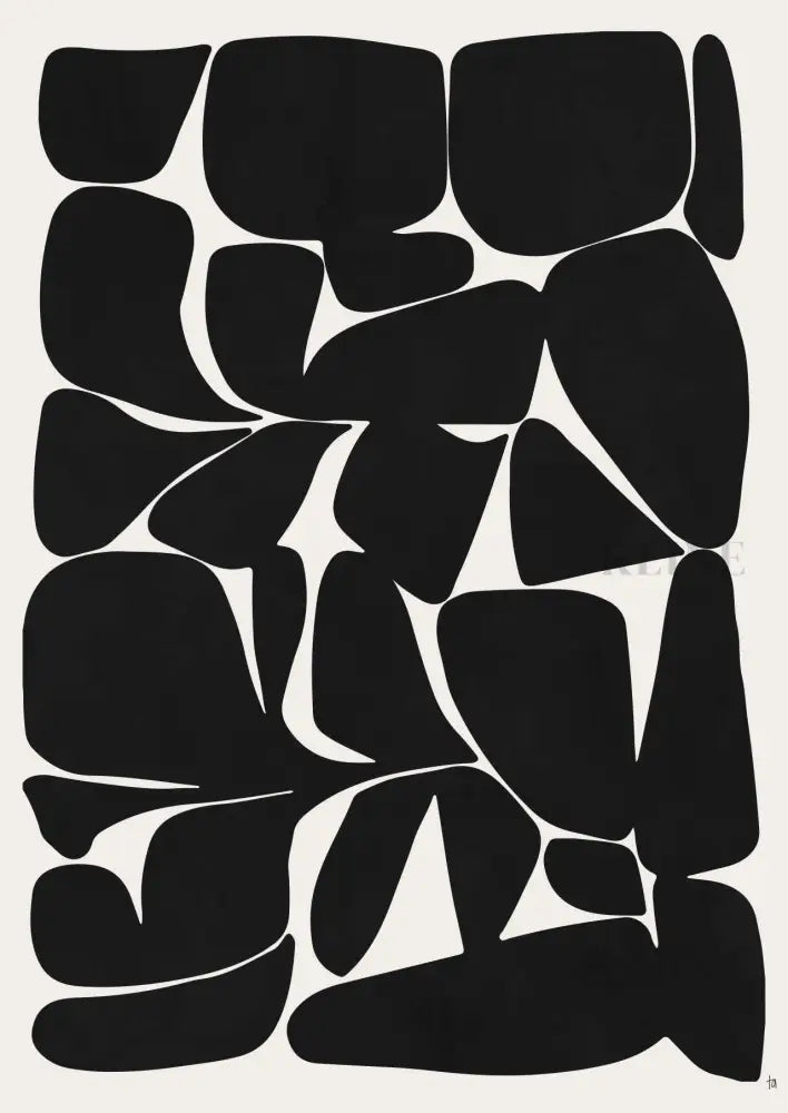 Umbra - Hand Painting Schwarz-Weiß-Gemälde