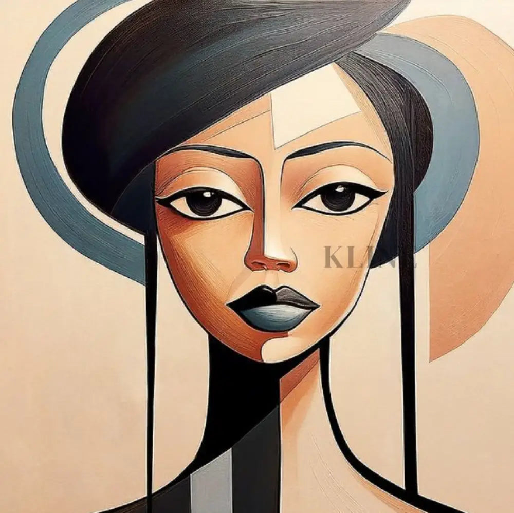 Unmoved Woman 1 - Hand Painting Art mural de salon