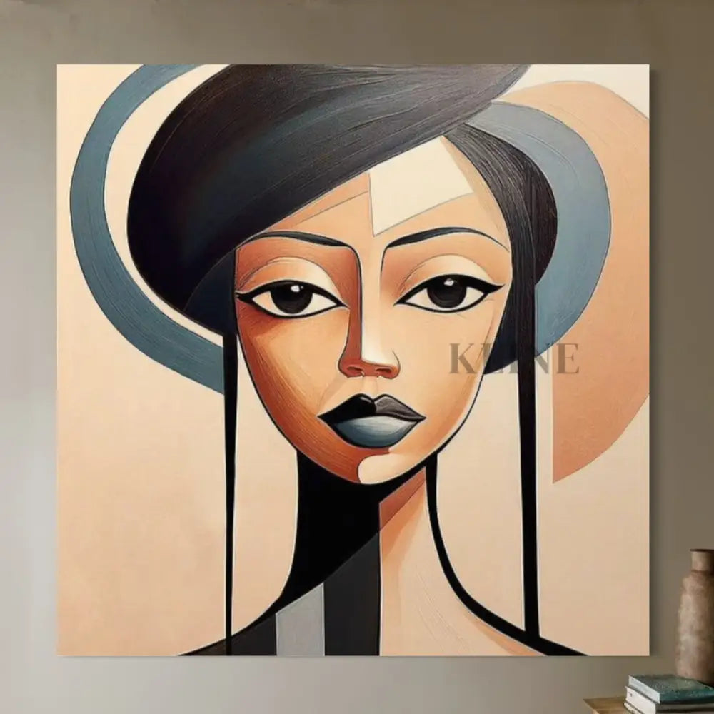 Unmoved Woman 1 - Hand Painting Art mural de salon