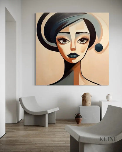 Unmoved Woman 2 - Hand Painting