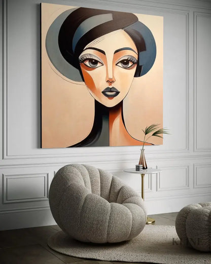 Unmoved Woman 4 - Hand Painting