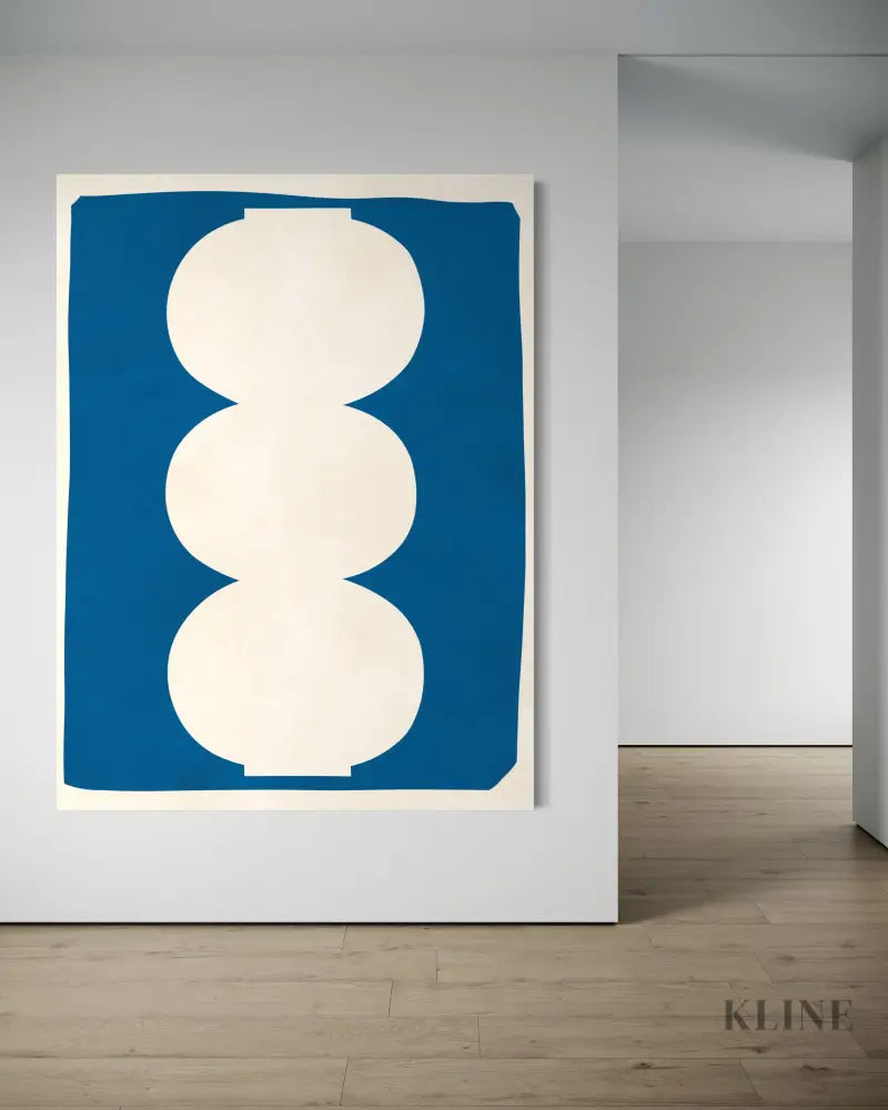 Vase on Blue Background 1 - Hand Painting