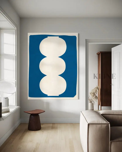 Vase on Blue Background 1 - Hand Painting