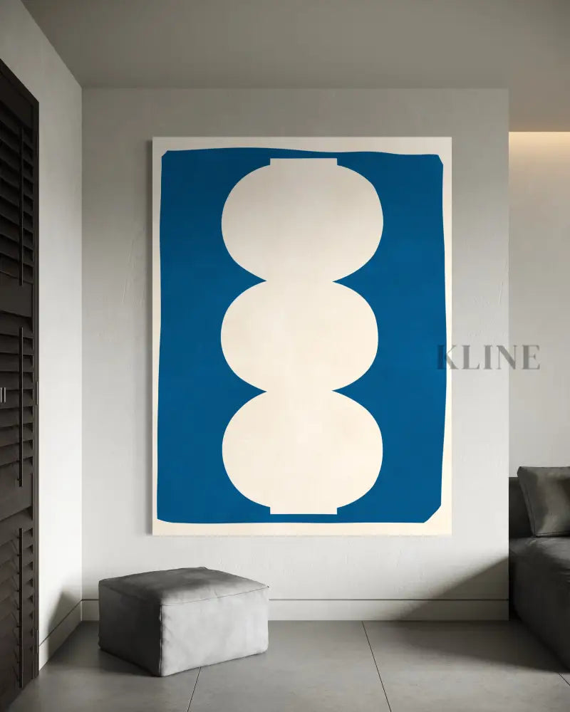 Vase on Blue Background 1 - Hand Painting