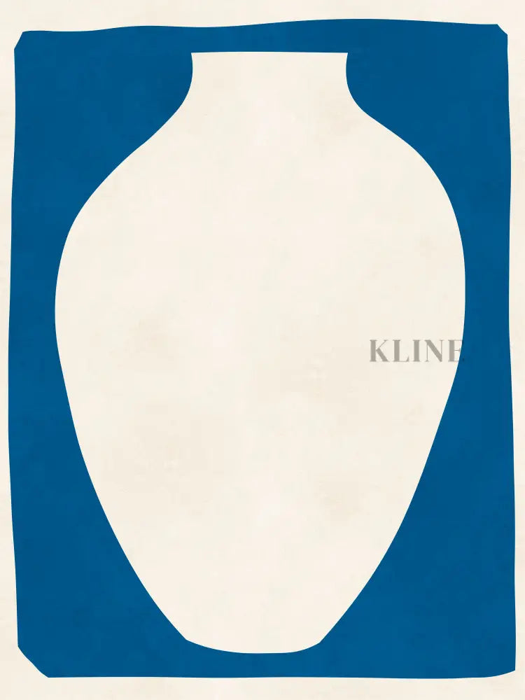 Vase on Blue Background 2 - Hand Painting