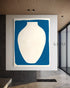 Vase on Blue Background 2 - Hand Painting