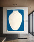 Vase on Blue Background 2 - Hand Painting