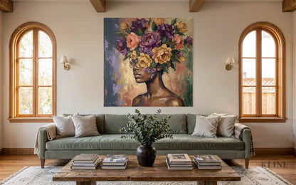 Velvet Bloom Reverie - Hand Painting