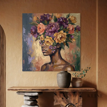 Velvet Bloom Reverie - Hand Painting