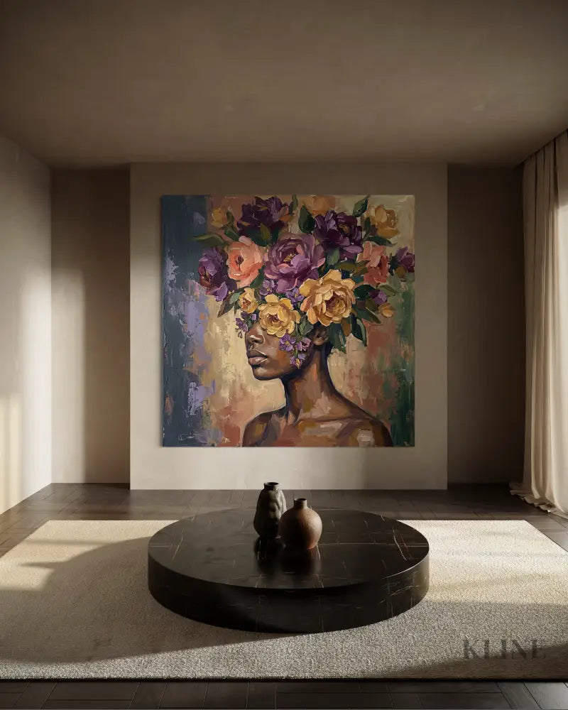 Velvet Bloom Reverie - Hand Painting