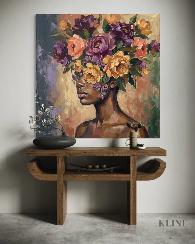 Velvet Bloom Reverie - Hand Painting