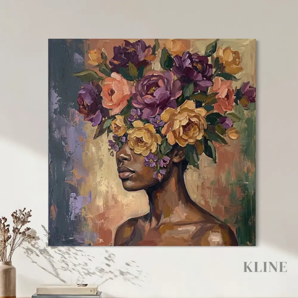 Velvet Bloom Reverie - Hand Painting