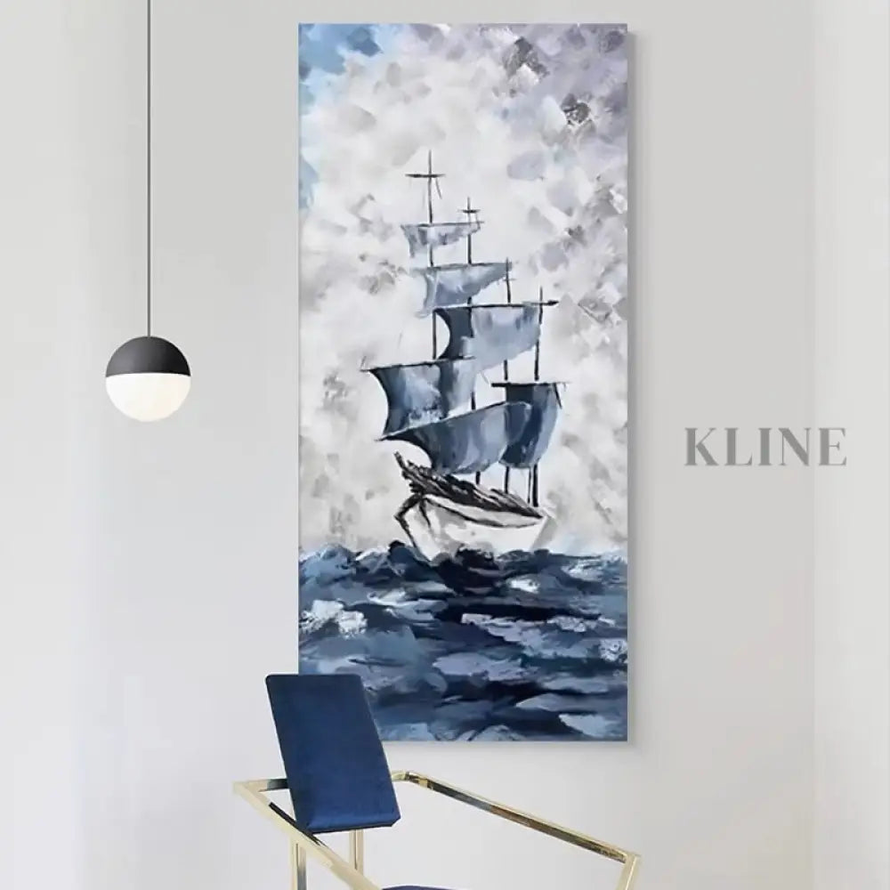 Venture Forth - Hand Painting لوحات المناظر البحرية