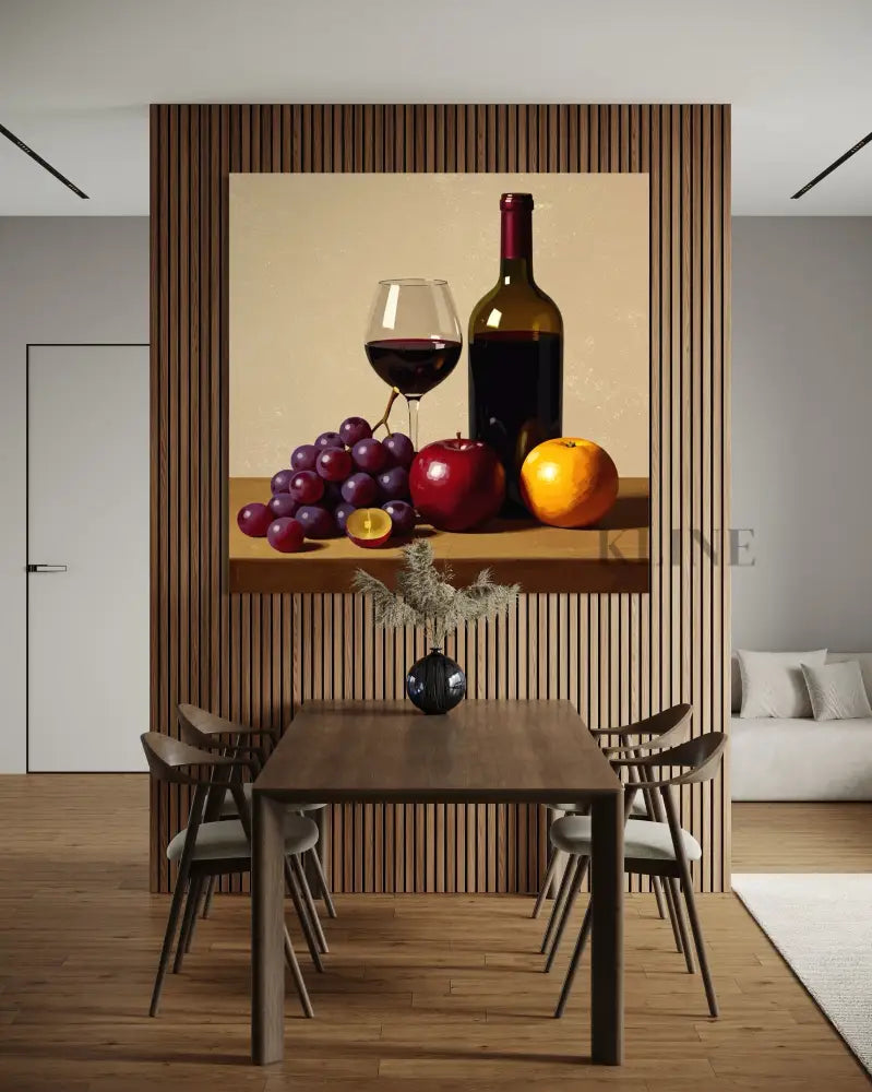 Vineyard’s Offering - Hand Painting Wandkunst für das Esszimmer