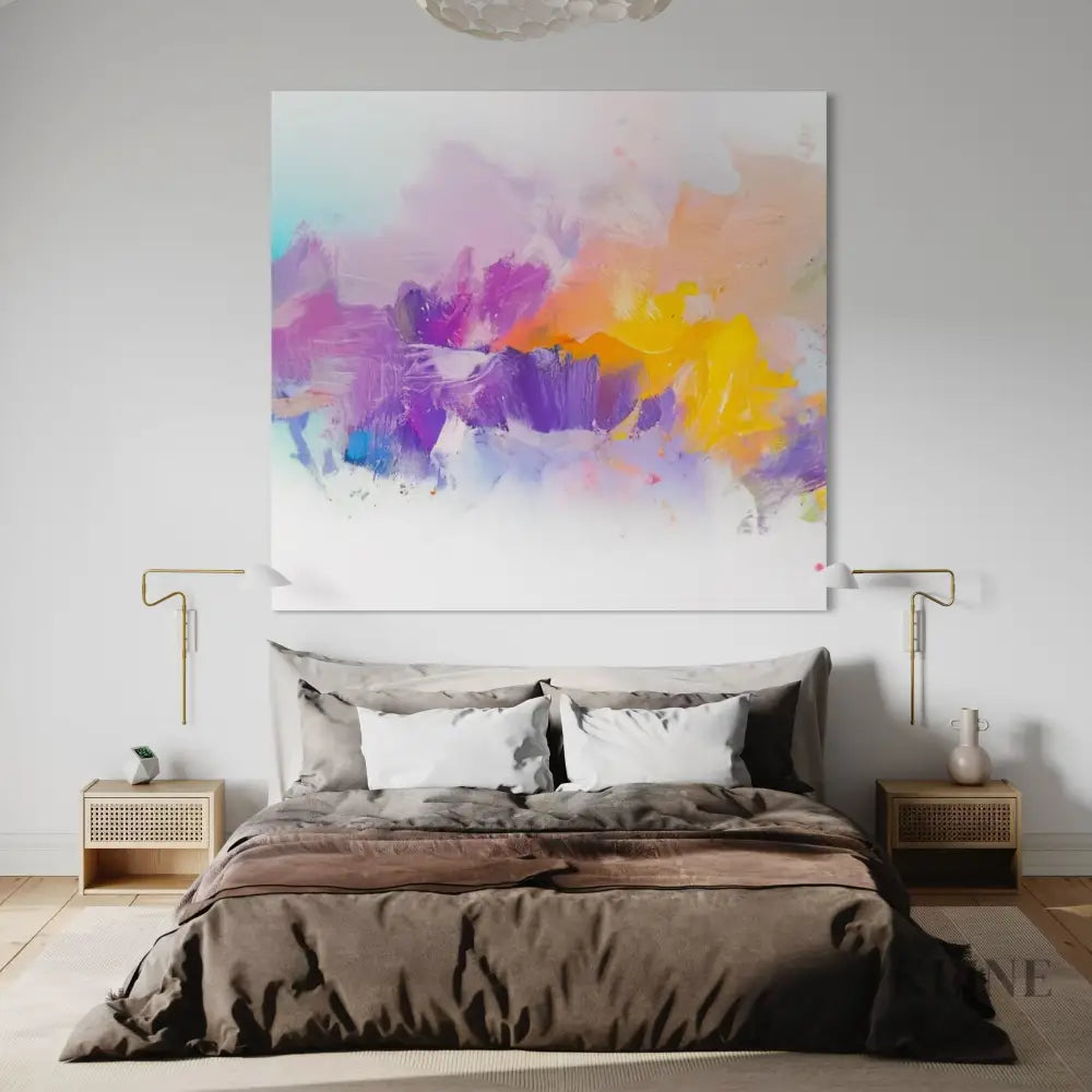 Violet and Ochre Reverie - Hand Painting