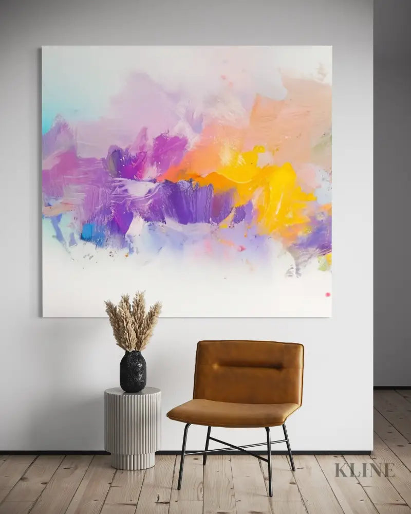 Violet and Ochre Reverie - Hand Painting 