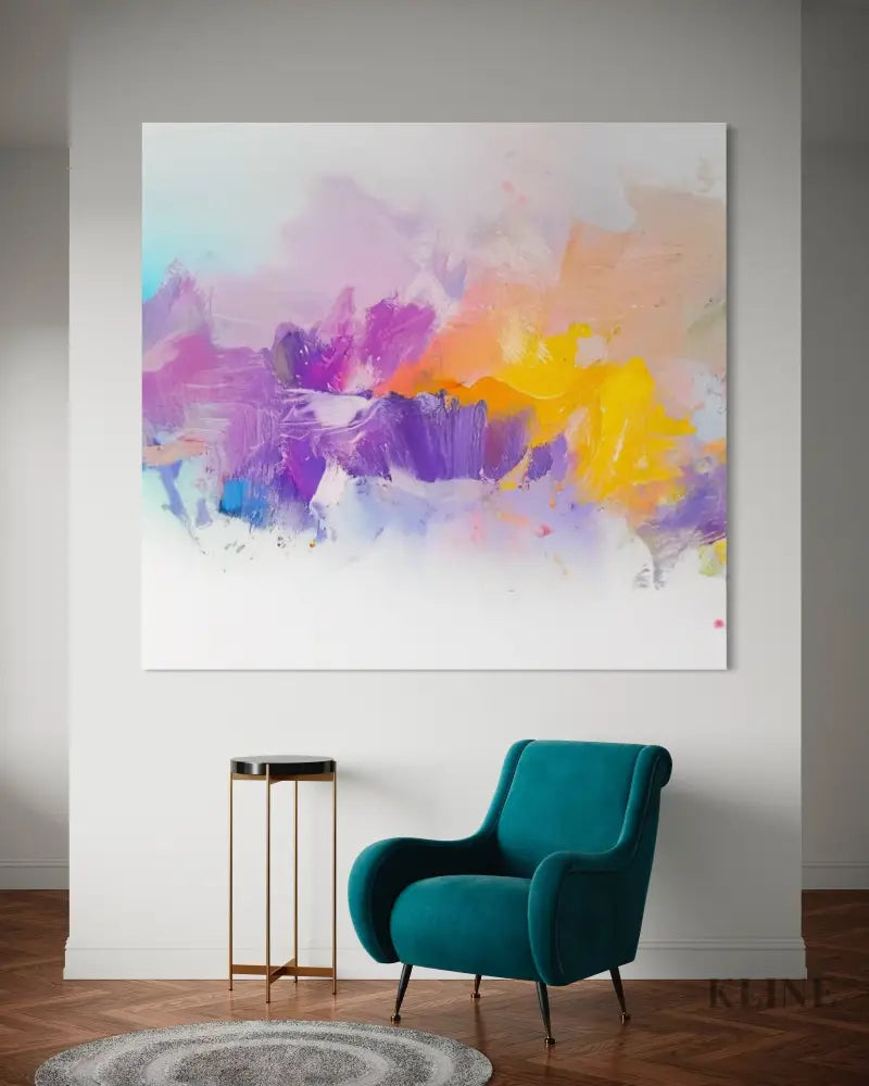 Violet and Ochre Reverie - Hand Painting
