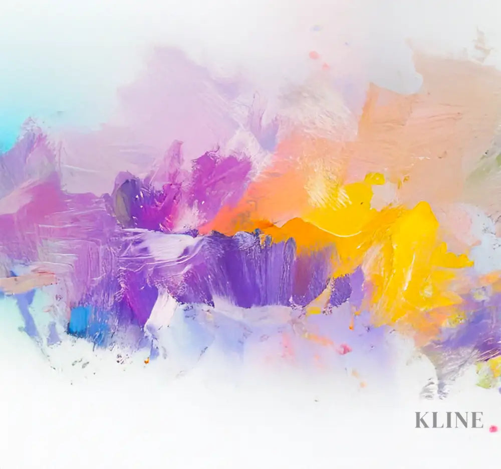 Violet and Ochre Reverie - Hand Painting