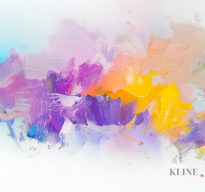 Violet and Ochre Reverie - Hand Painting