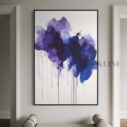 Violet Bloom Abstract - Hand Painting