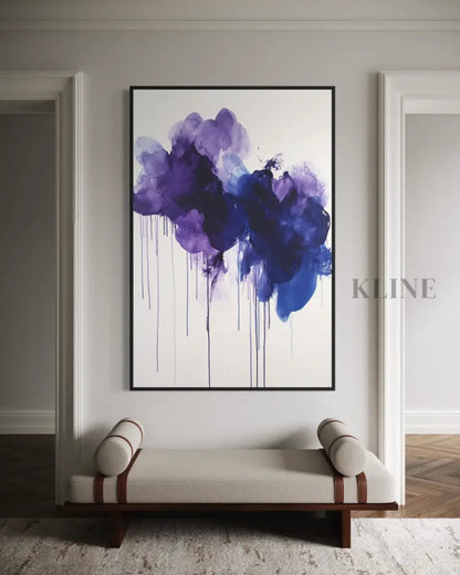 Violet Bloom Abstract - Hand Painting