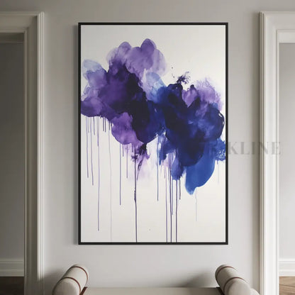 Violet Bloom Abstract - Hand Painting