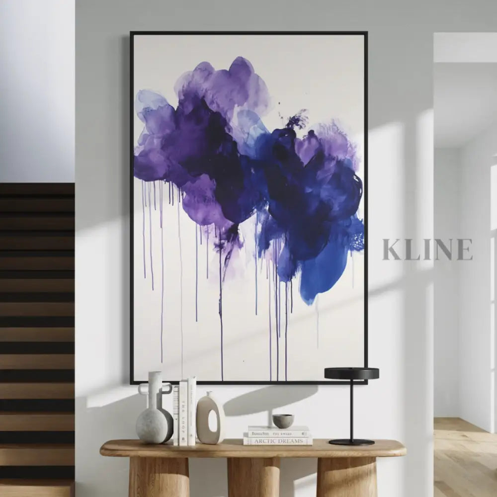 Violet Bloom Abstract - Hand Painting