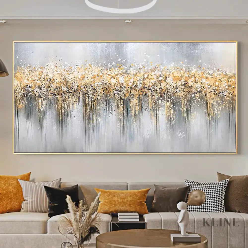 Vivid Glitterati - Rolled Canvas / 50x100cm / 20x39’’ - Hand Painting 
