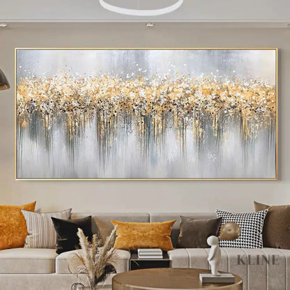 Vivid Glitterati - Rolled Canvas / 50x100cm / 20x39’’ - Hand Painting
