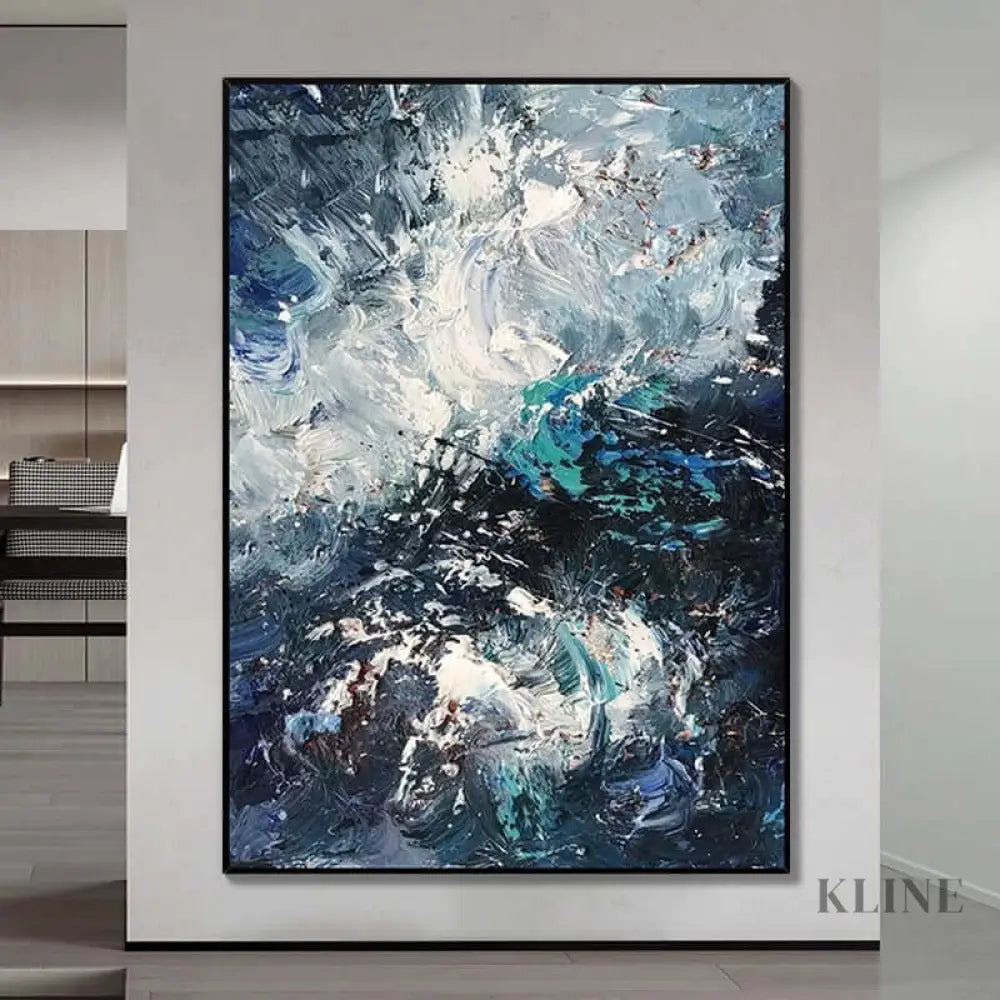 Vortex of Blue Dreams - Hand Painting
