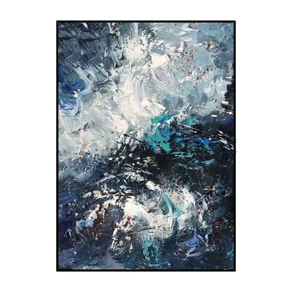 Vortex of Blue Dreams - Hand Painting Large Wall Art
