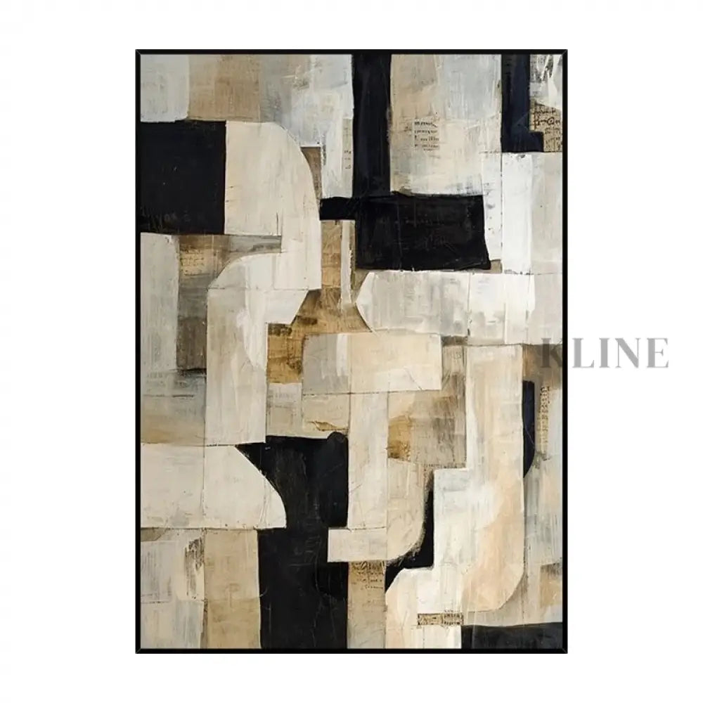 Wabi-Sabi Abstract Art in Beige - Hand Painting 