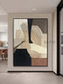 Wabi Sabi Beige Black Wall Art - Hand Painting