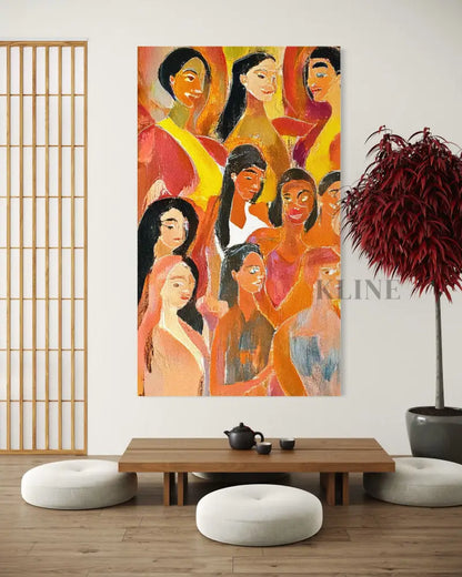 Warmth of Faces - Hand Painting