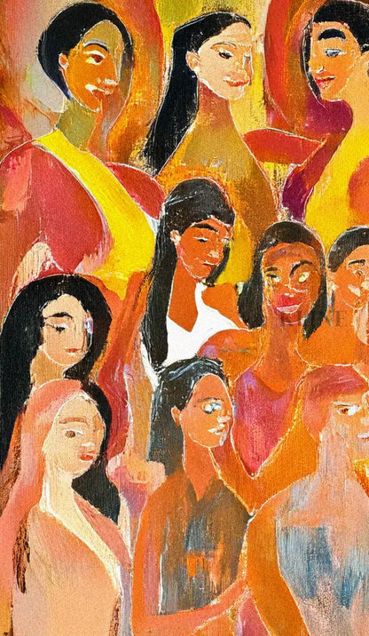 Warmth of Faces - Hand Painting