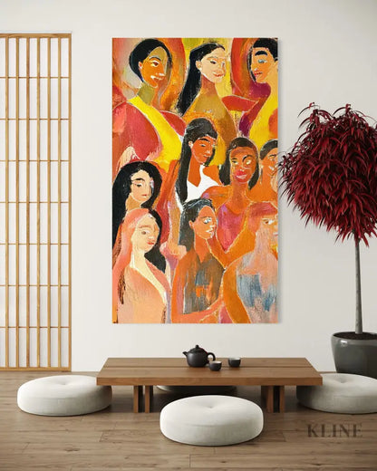 Warmth of Faces - Hand Painting