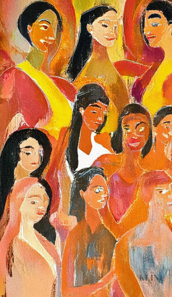 Warmth of Faces - Hand Painting