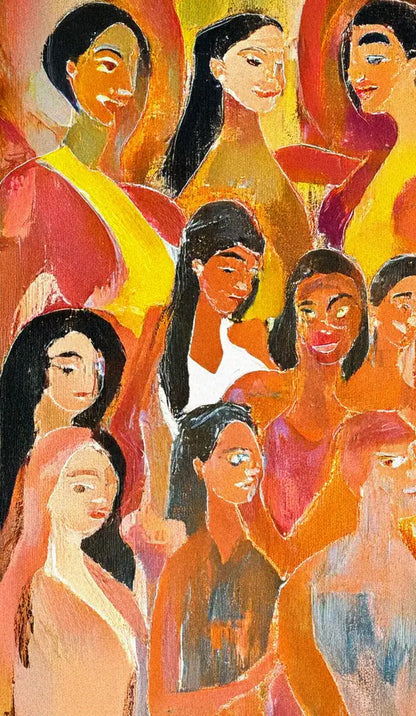 Warmth of Faces - Hand Painting