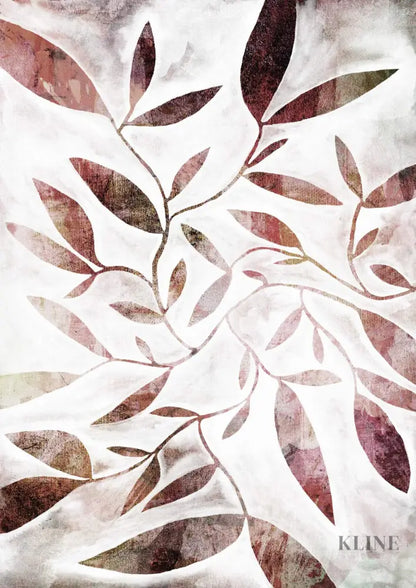 Watercolour Leaves Rust - Hand Painting
