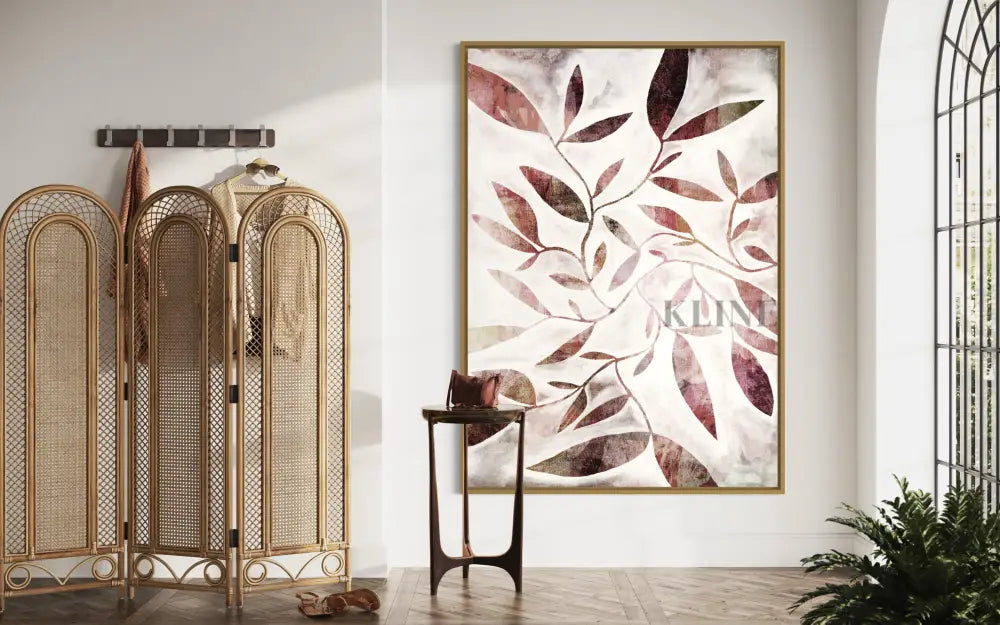 Watercolour Leaves Rust - Hand Painting Art mural de salon