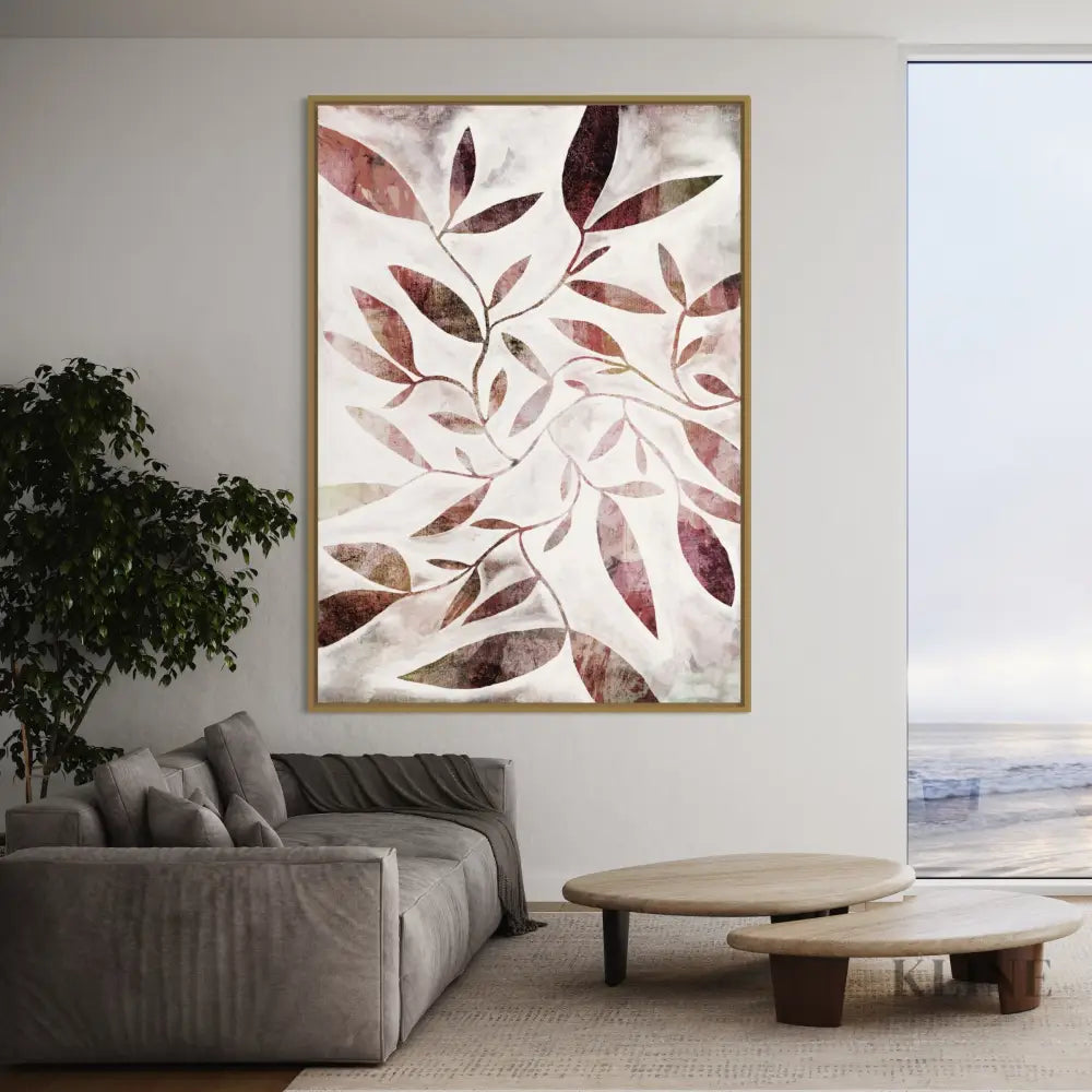 Watercolour Leaves Rust - Hand Painting