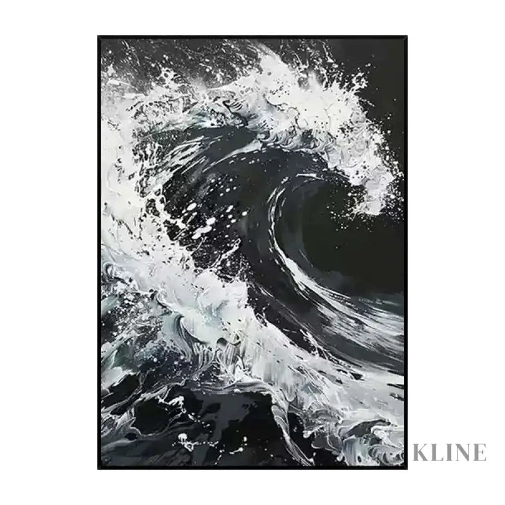 Waves of Grace - Hand Painting Black and White Paintings
