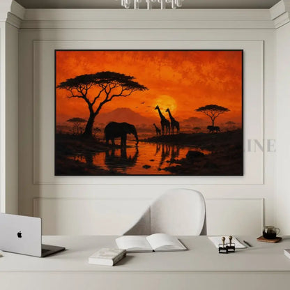When the Savannah Turns Gold - Hand Painting